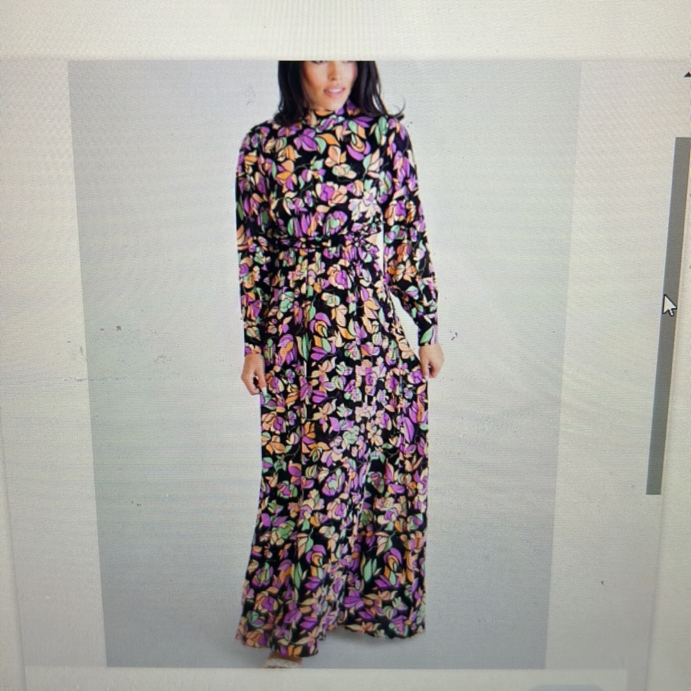 Karlie - Ditzy Floral Poplin Ruffle Dress cut out sides